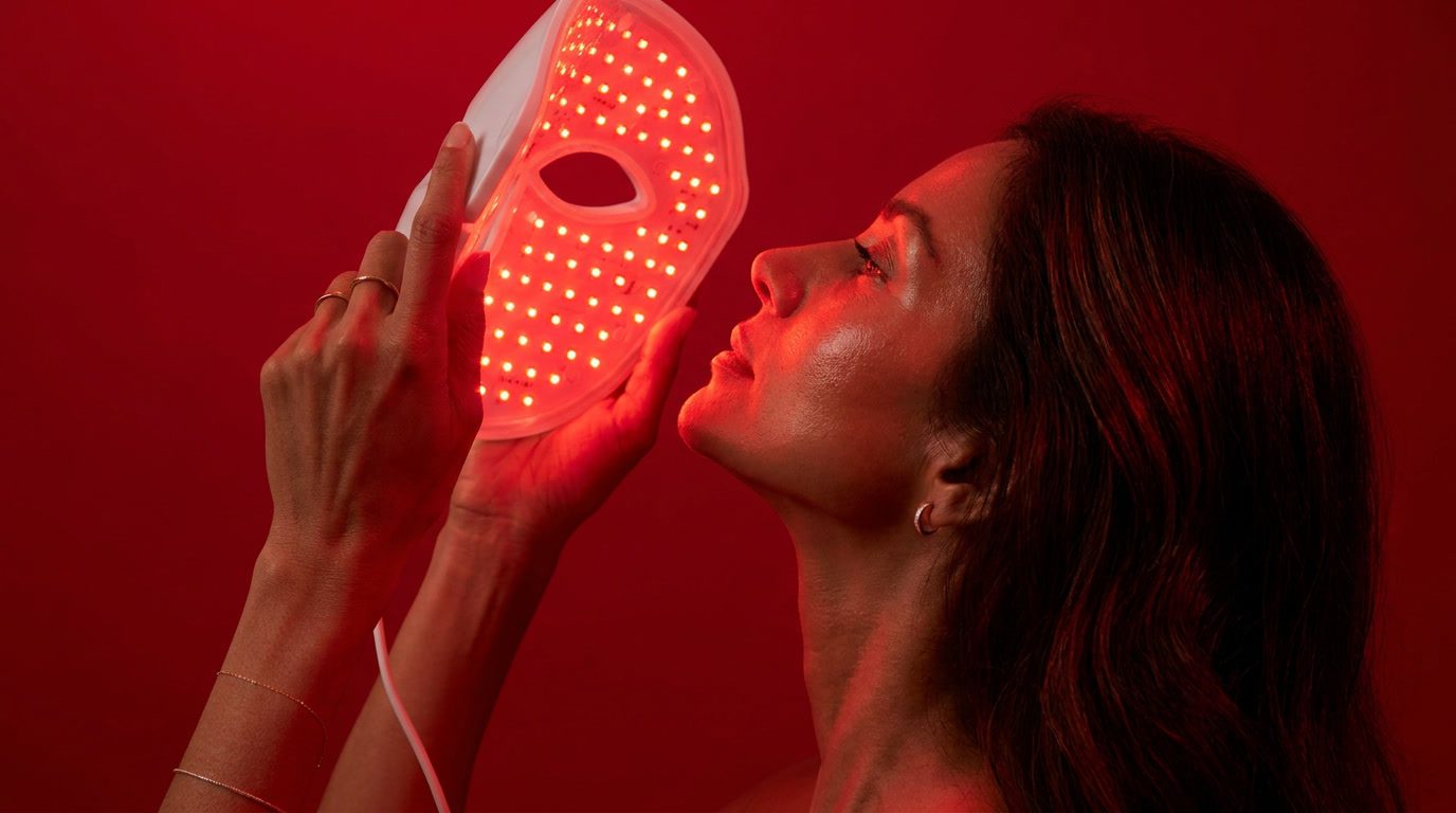luz roja y piel